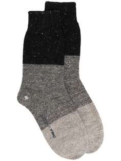 YMC knitted colour block socks