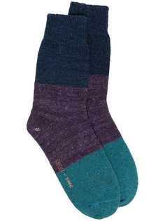 YMC knitted colour block socks
