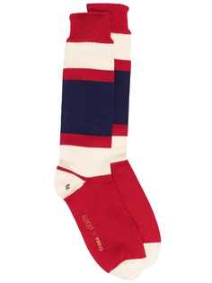YMC long colour block socks