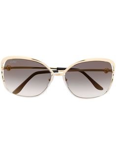 Cartier Eyewear солнцезащитные очки в массивной квадратной оправе