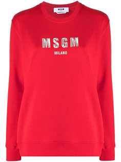 MSGM толстовка с вышитым логотипом