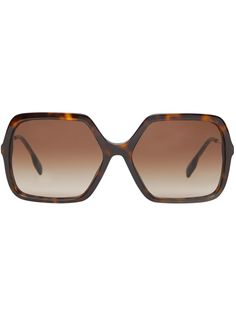 Burberry солнцезащитные очки в массивной квадратной оправе