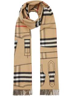 Burberry кашемировый шарф с узором