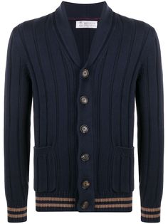 Brunello Cucinelli кардиган в рубчик