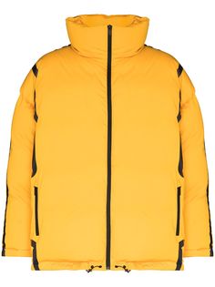 Fendi logo-tape zip-up puffer jacket