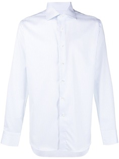Canali pinstripe print shirt
