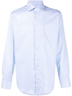 Canali pinstripe print shirt