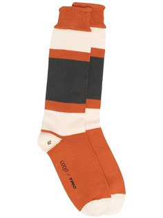 YMC long colour block socks