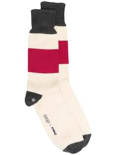 YMC knitted colour block socks