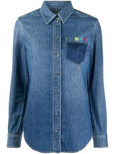 Armani Exchange джинсовая рубашка с длинными рукавами
