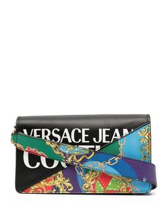 Versace Jeans Couture сумка через плечо в технике пэчворк с логотипом