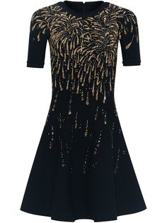 Oscar de la Renta платье мини с пайетками