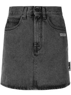 Off-White DARK GREY DENIM MINI SKIRT DARK GREY NO