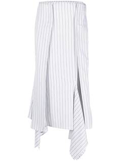 MM6 Maison Margiela asymmetric striped skirt