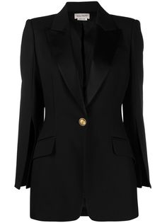 Alexander McQueen slit sleeves fitted blazer