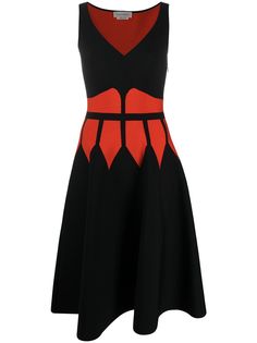 Alexander McQueen трикотажное платье в стиле колор-блок