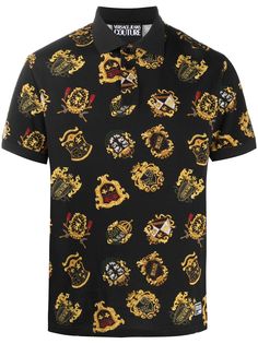 Versace Jeans Couture рубашка поло с принтом