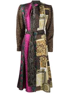 Versace платье миди с принтом