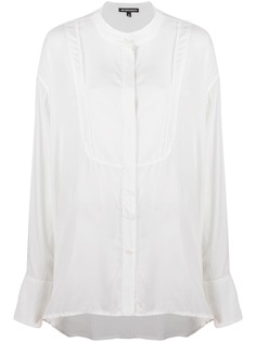 Ann Demeulemeester длинная рубашка с воротником-стойкой
