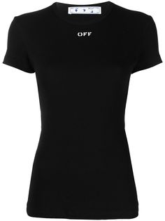 Off-White BASIC RIBBED TEE BLACK WHITE