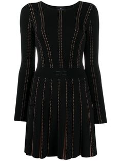 Elisabetta Franchi платье мини с длинными рукавами
