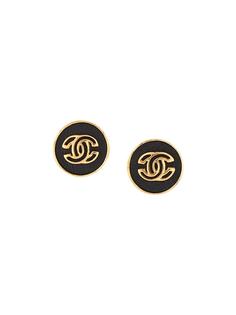 Chanel Pre-Owned серьги 2003-го года с тисненым логотипом CC