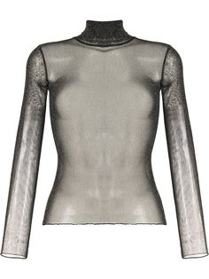 Jonathan Simkhai полупрозрачная блузка с блестками