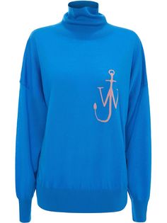 JW Anderson жаккардовый джемпер с логотипом Anchor