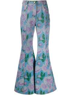 Giuseppe Di Morabito расклешенные джинсы с цветочным принтом
