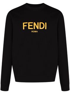 Fendi logo-print crew-neck sweatshirt