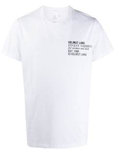 Helmut Lang футболка с вышитым логотипом