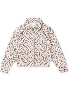 Burberry Kids monogram-print zip-up jacket