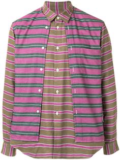 Comme Des Garçons Homme Plus multi-panel horizontal-stripe shirt