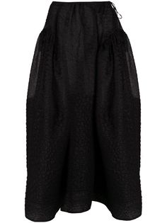 Cecilie Bahnsen стеганая юбка с вышивкой