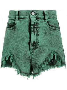 RED Valentino шорты из вареного денима с завышенной талией