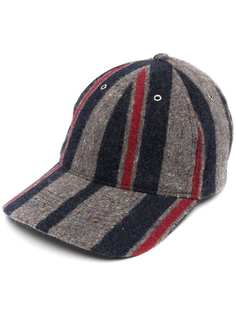 YMC knitted striped baseball cap