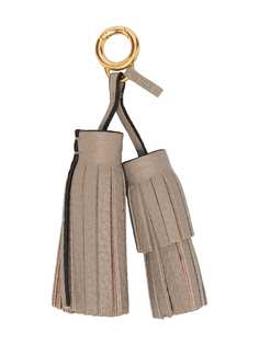 Mulberry Iris leather tassel keychain