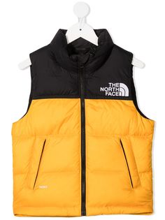 The North Face дутый жилет в стиле колор-блок
