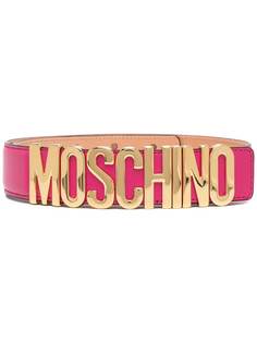 Moschino регулируемый ремень с металлическим логотипом