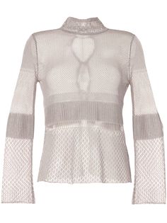 Mame Kurogouchi сетчатый топ с высоким воротником