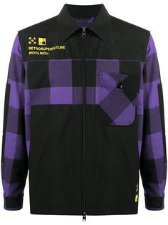 Retrosuperfuture куртка-рубашка с клетчатыми вставками