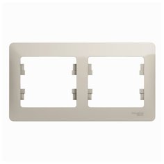 Рамка 2п Schneider Electric GLOSSA GSL000902, бежевый