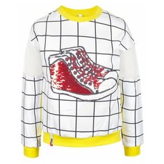 Свитшот Nota Bene размер 122, белая клетка