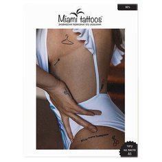 Miami tattoos Набор переводных тату 90s Marks by Sasha Guseynova черный/красный/голубой