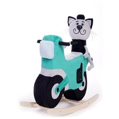 Каталка-качалка Тутси Кот Полицейский 653-2019 зеленый/белый/черный