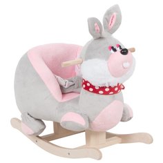 Качалка Тутси Заюшка (680-2020 / 681-2020 / 682-2020) серый/розовый