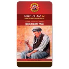 KOH-I-NOOR Акварельные карандаши Mondeluz, 12 цветов (3722012001PL)