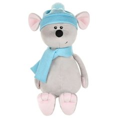 Мягкая игрушка Maxitoys Мышонок Стасик в шапке и шарфе 28 см