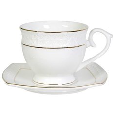 Коралл Чайная пара Снежная королева 280 мл белый