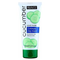 Beauty Formulas Cucumber cool moist 3-х минутная глиняная маска с экстрактом огурца, 100 мл